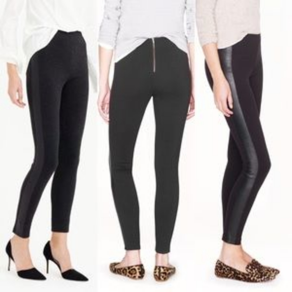J.Crew Pixie Pant w/leather side pane 00S